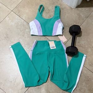 Willow Teal and Lavender Leggings Set